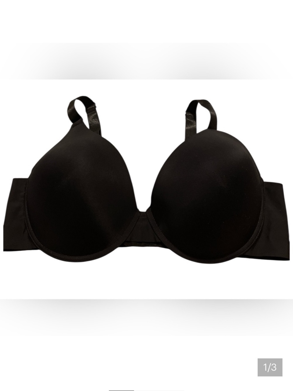D8- Prima Valentina / Women’s 42D - lightly padded Classic Black Women's Bra